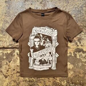 Womens shirt brown and white